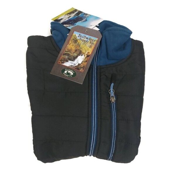 Stillwater Supply Co Mens Size M Full Zip Long Sleeve Jacket Coat Black Blue - Picture 5 of 5